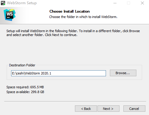 WebStorm 2020安装教程2