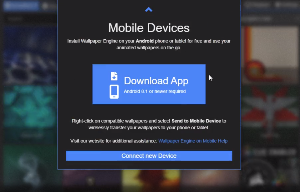 移动设备与 Windows壁纸 配对1