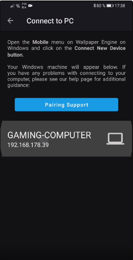 移动设备与 Windows壁纸 配对3