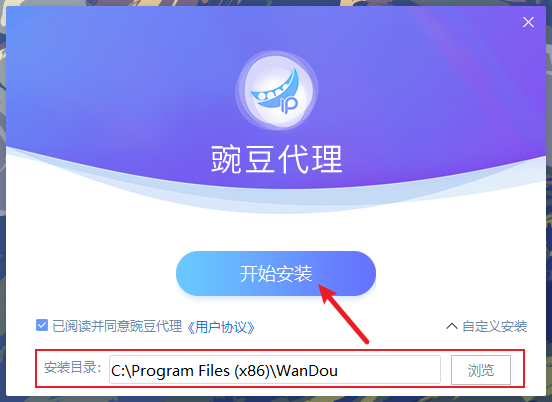 豌豆代理电脑版安装教程2