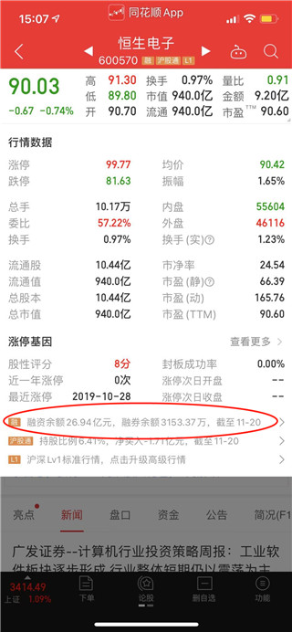 东吴证券同花顺手机版怎样查看融资帐户3