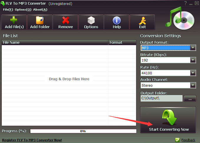 FLV To MP3 Converter使用说明4