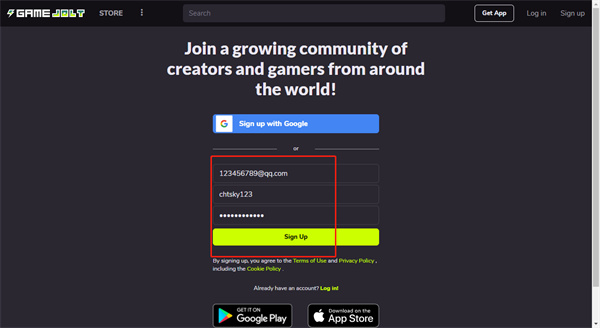 gamejolt官方版怎么注册账号2